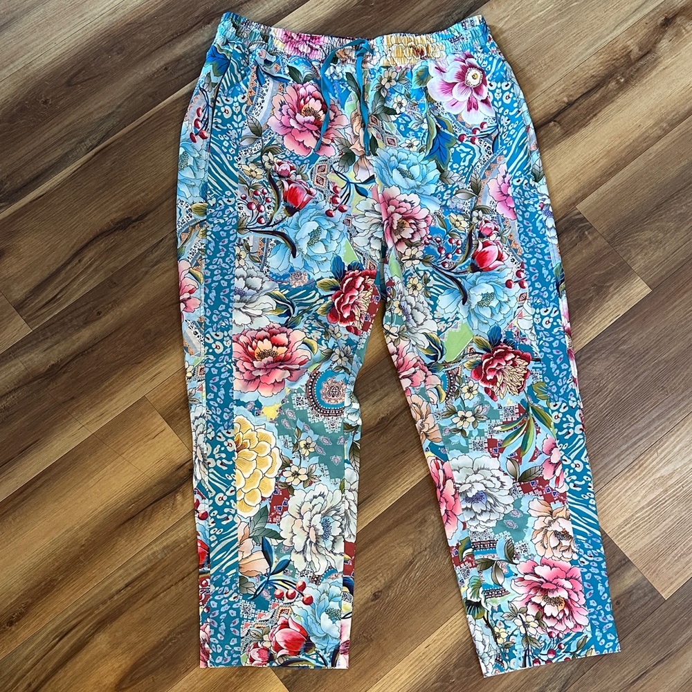 Johnny Was Floral Track Pants - Multicolor